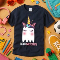 Boonicorn Halloween Unicorn Ghost Kids T-Shirt