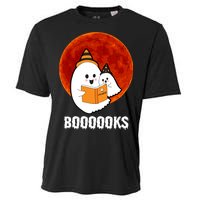 Boooooks Funny Cute Halloween Book Cooling Performance Crew T-Shirt