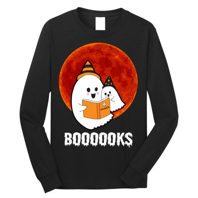 Boooooks Funny Cute Halloween Book Long Sleeve Shirt