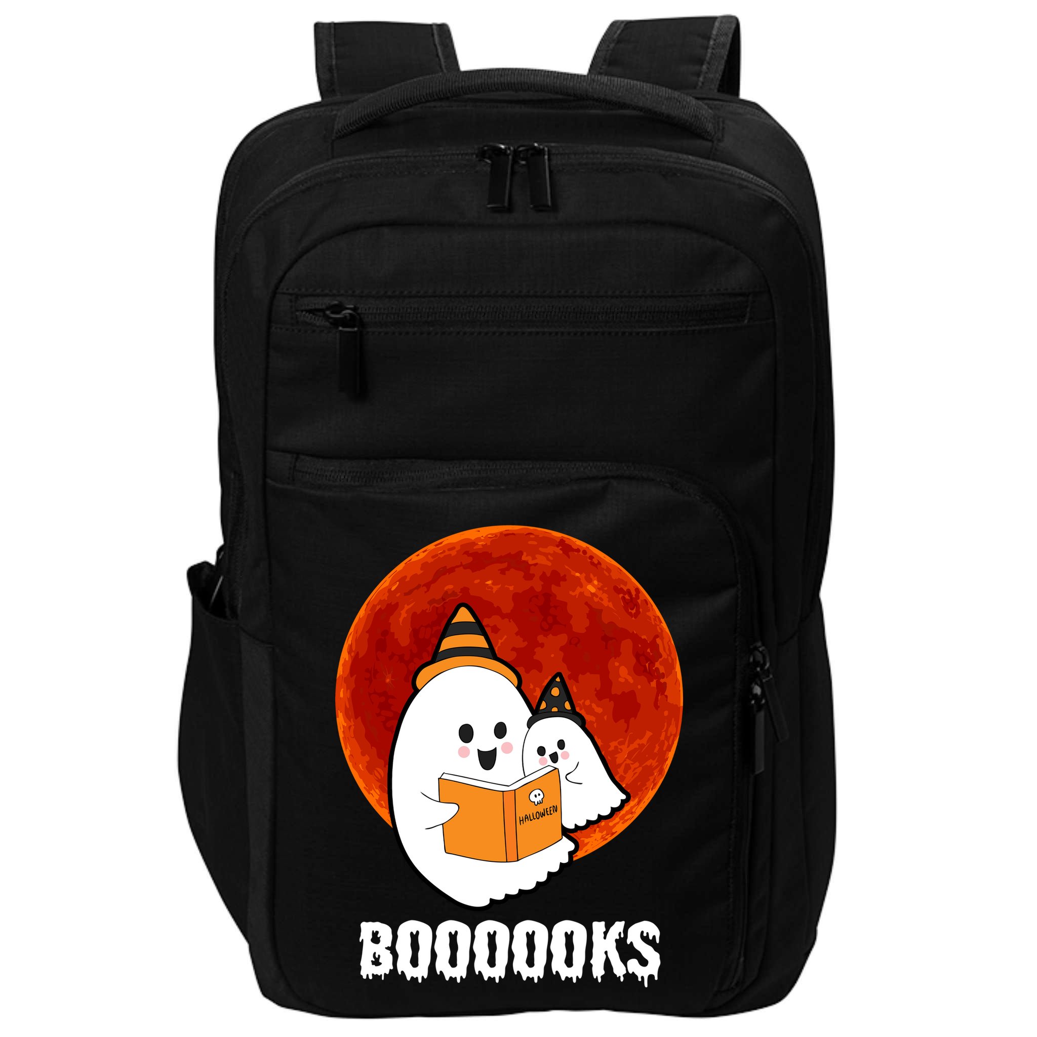 Boooooks Funny Cute Halloween Book Impact Tech Backpack