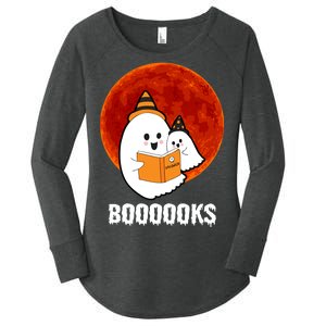 Boooooks Funny Cute Halloween Book Women's Perfect Tri Tunic Long Sleeve Shirt