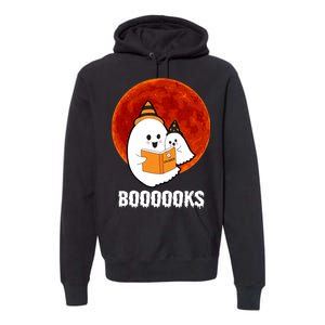 Boooooks Funny Cute Halloween Book Premium Hoodie