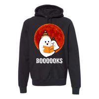 Boooooks Funny Cute Halloween Book Premium Hoodie