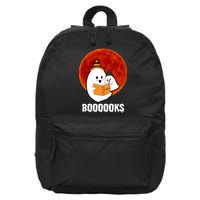 Boooooks Funny Cute Halloween Book 16 in Basic Backpack