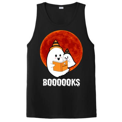 Boooooks Funny Cute Halloween Book PosiCharge Competitor Tank