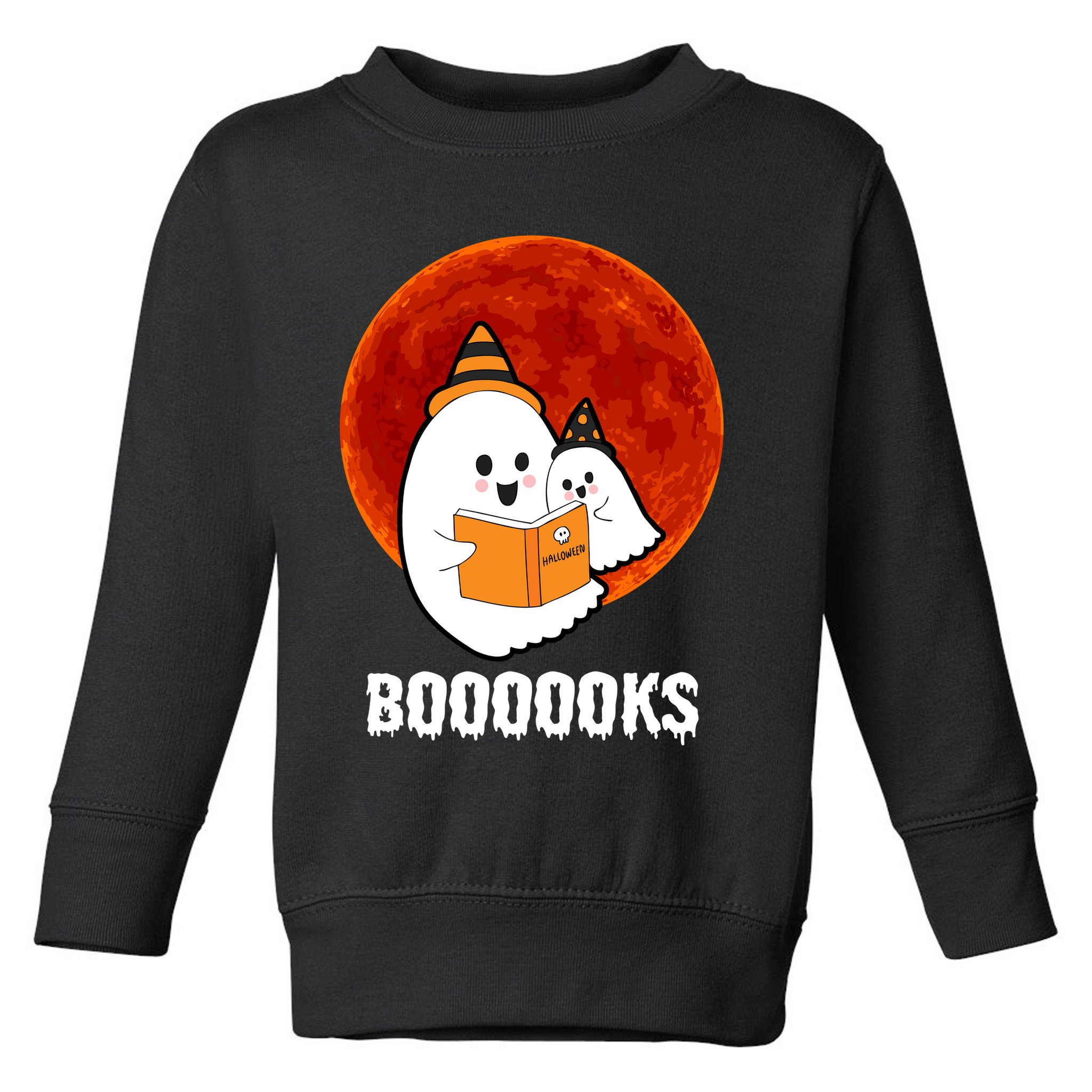 Boooooks Funny Cute Halloween Book Toddler Sweatshirt