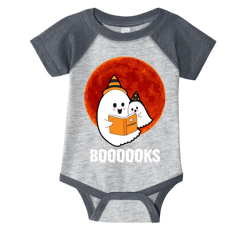 Boooooks Funny Cute Halloween Book Infant Baby Jersey Bodysuit