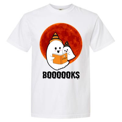 Boooooks Funny Cute Halloween Book Garment-Dyed Heavyweight T-Shirt