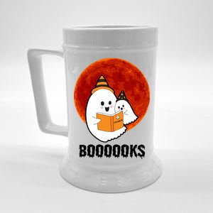 Boooooks Funny Cute Halloween Book Beer Stein