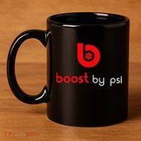 Boost By PSI 11oz C Handle Ceramic Mug