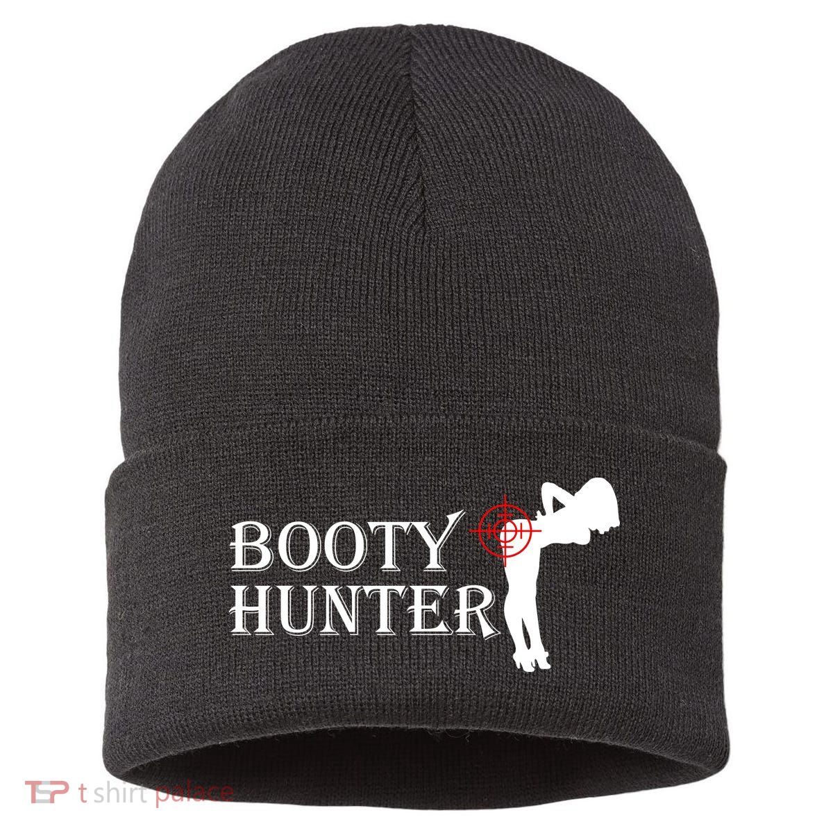 Booty Hunter Funny Sustainable Knit Beanie