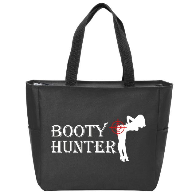 Booty Hunter Funny Zip Tote Bag