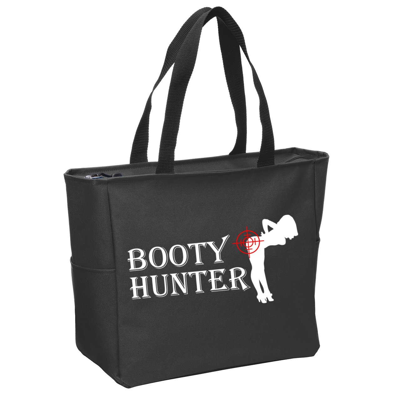 Booty Hunter Funny Zip Tote Bag