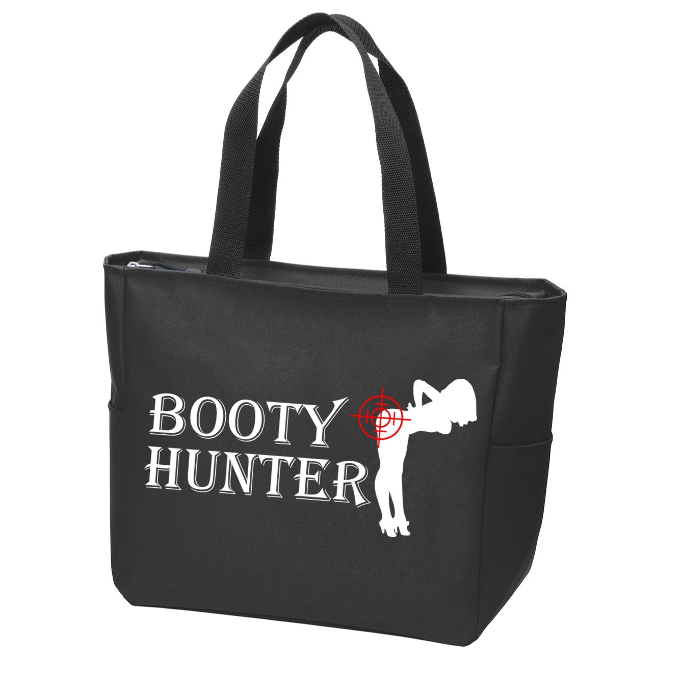 Booty Hunter Funny Zip Tote Bag