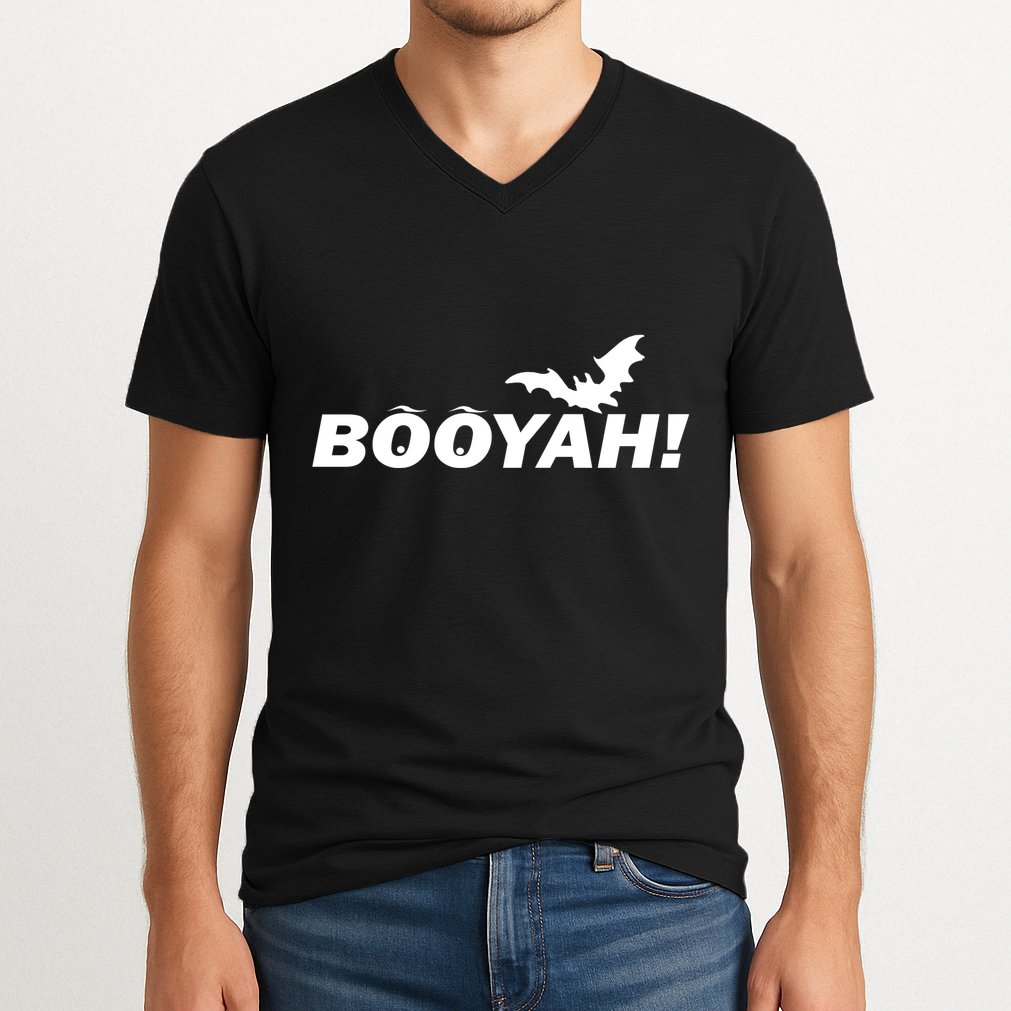 BOOYAH! Bat Halloween V-Neck T-Shirt