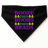 Booze then Boobs then Beads Mardi Gras New Orleans USA-Made Doggie Bandana