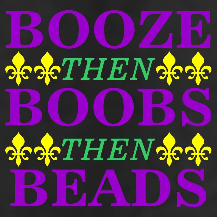 Booze then Boobs then Beads Mardi Gras New Orleans 11oz C Handle Ceramic Mug