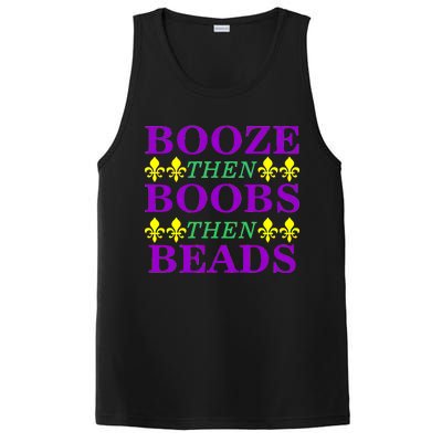 Booze then Boobs then Beads Mardi Gras New Orleans PosiCharge Competitor Tank