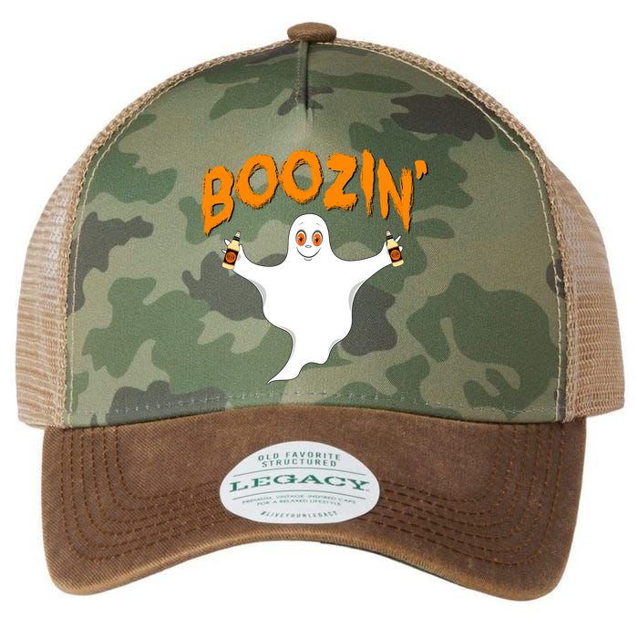 Boozin' Ghost With Beer Legacy Tie Dye Trucker Hat