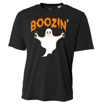 Boozin' Ghost With Beer Cooling Performance Crew T-Shirt