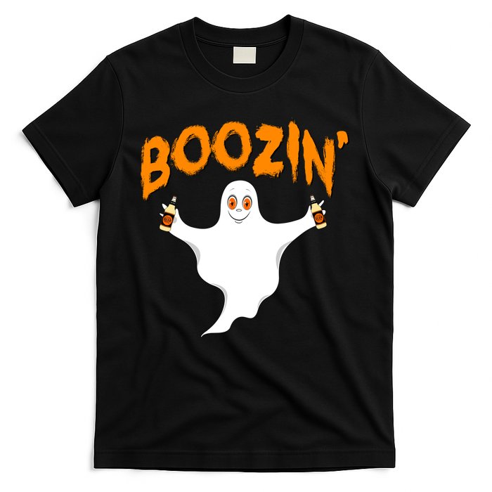 Boozin' Ghost With Beer T-Shirt