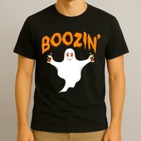 Boozin' Ghost With Beer T-Shirt