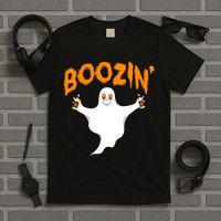 Boozin' Ghost With Beer T-Shirt
