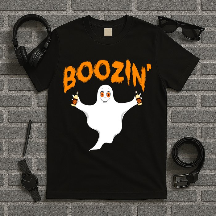 Boozin' Ghost With Beer T-Shirt