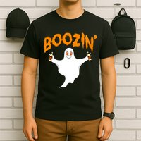 Boozin' Ghost With Beer T-Shirt