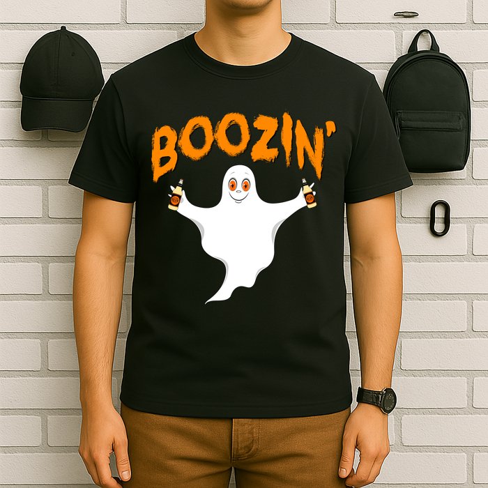 Boozin' Ghost With Beer T-Shirt