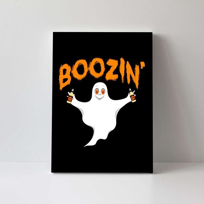 Boozin' Ghost With Beer Canvas