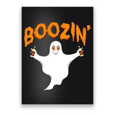 Boozin' Ghost With Beer Poster