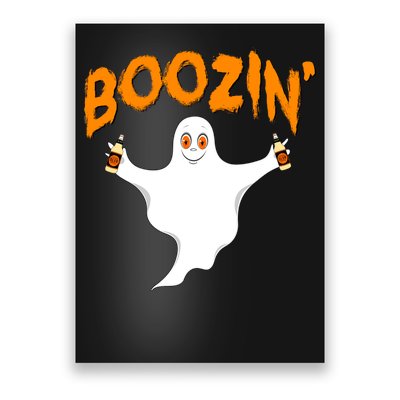 Boozin' Ghost With Beer Poster