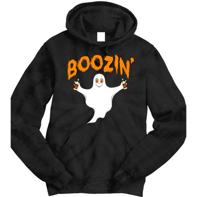 Boozin' Ghost With Beer Tie Dye Hoodie