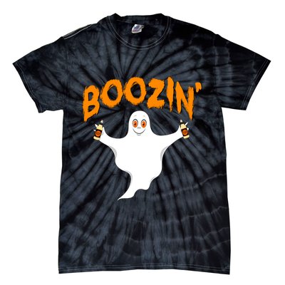 Boozin' Ghost With Beer Tie-Dye T-Shirt