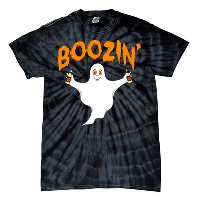 Boozin' Ghost With Beer Tie-Dye T-Shirt