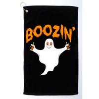 Boozin' Ghost With Beer Golf Towel