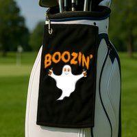 Boozin' Ghost With Beer Golf Towel