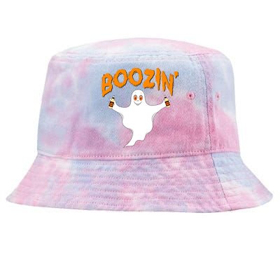 Boozin' Ghost With Beer Tie-Dyed Bucket Hat