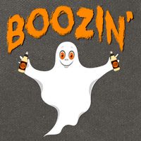 Boozin' Ghost With Beer Cotton Canvas Backpack