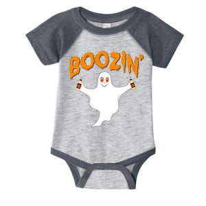 Boozin' Ghost With Beer Infant Baby Jersey Bodysuit