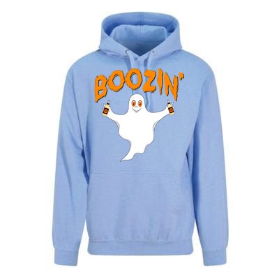 Boozin' Ghost With Beer Unisex Surf Hoodie