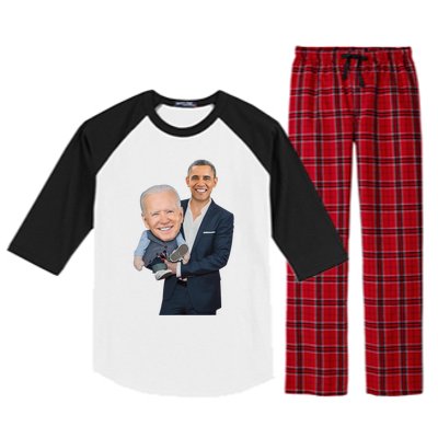 Biden Obama Puppet Joe Funny Political Raglan Sleeve Pajama Set