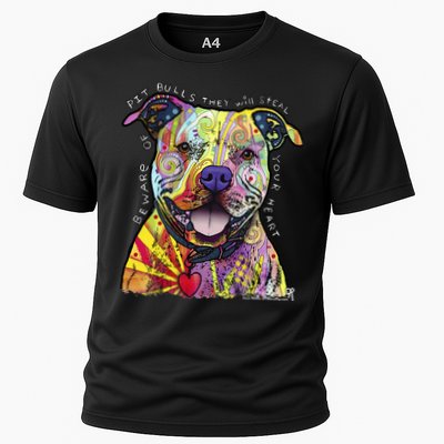 Beware Of Pit Bulls Dean Russo Pitbull Original Dog Lover Performance Shirt