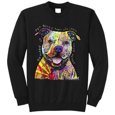 Beware Of Pit Bulls Dean Russo Pitbull Original Dog Lover Sweatshirt