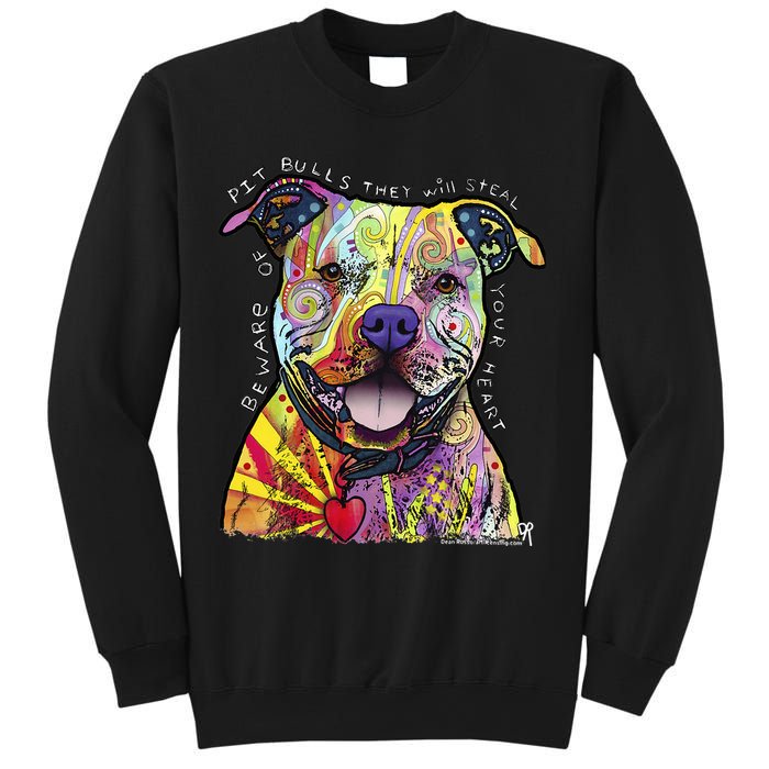Beware Of Pit Bulls Dean Russo Pitbull Original Dog Lover Sweatshirt