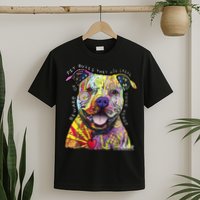 Beware Of Pit Bulls Dean Russo Pitbull Original Dog Lover T-Shirt