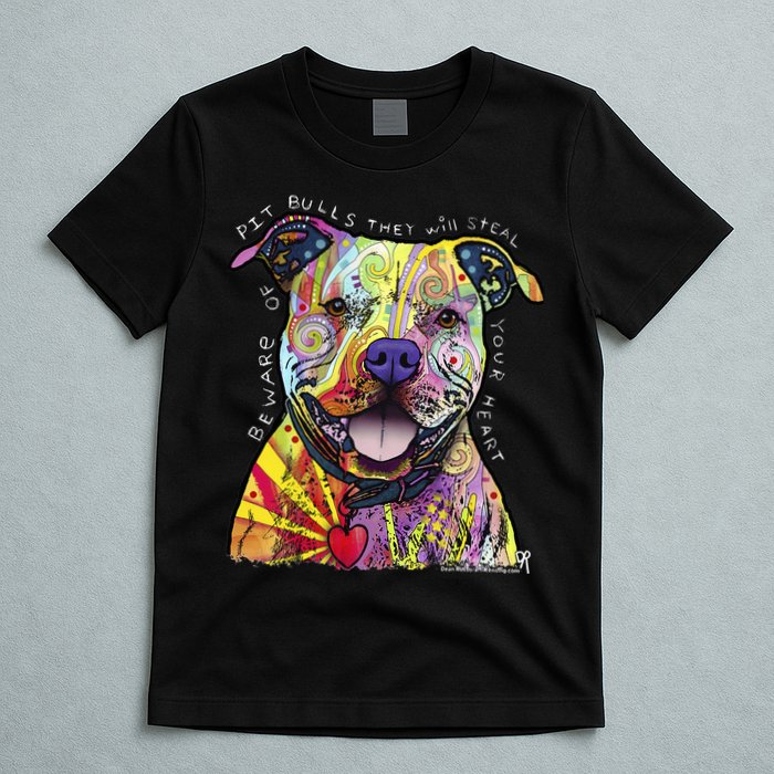Beware Of Pit Bulls Dean Russo Pitbull Original Dog Lover T-Shirt