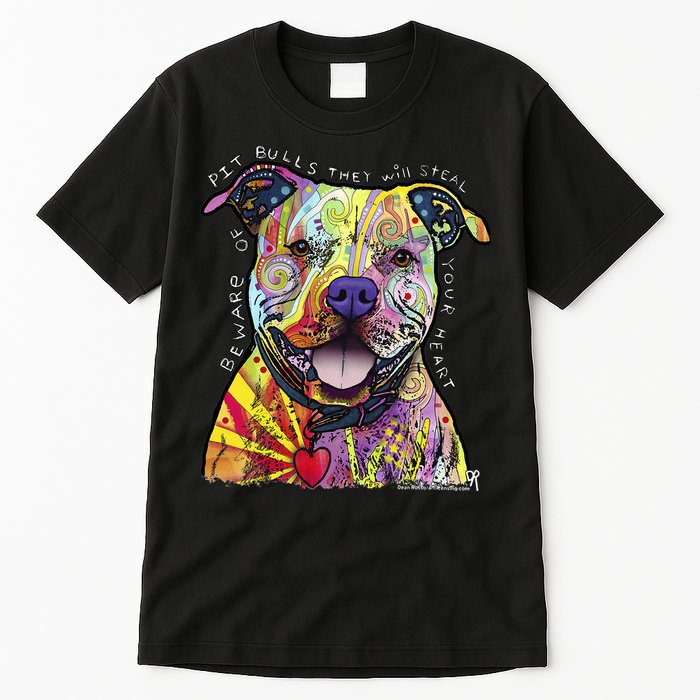 Beware Of Pit Bulls Dean Russo Pitbull Original Dog Lover Tall T-Shirt