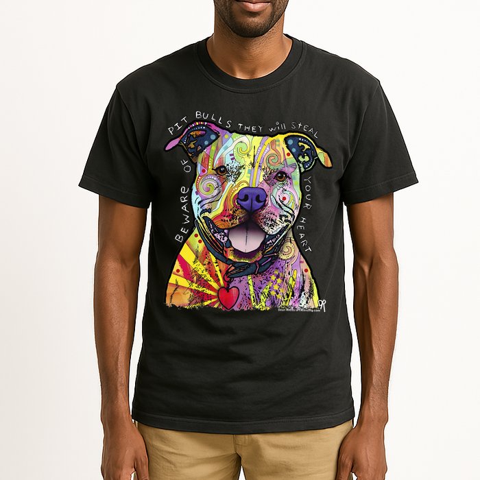 Beware Of Pit Bulls Dean Russo Pitbull Original Dog Lover Tall T-Shirt
